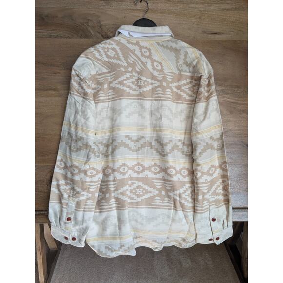 Howler Bros Flannel Shirt Men 2XL Multi Aztec Sheridan Long Sleeve Button-Up NWT - Picture 2 of 4